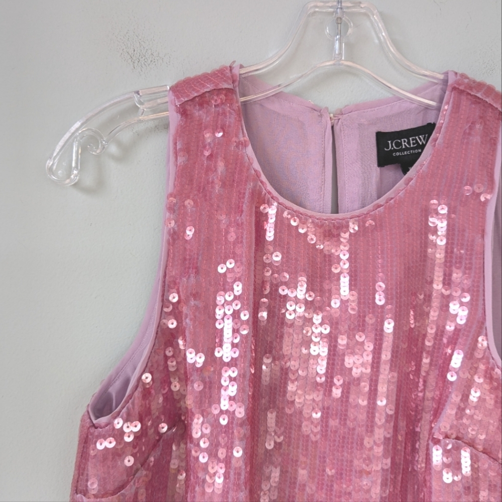 J.Crew Collection Pink Mauve Sequin Shell Tank Top - image 5